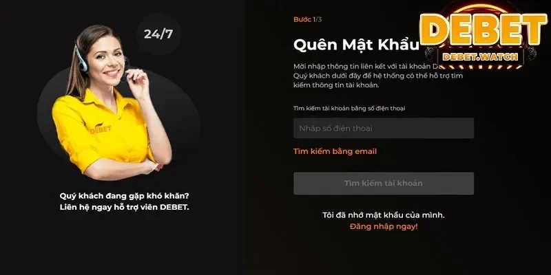 Xử lý sự cố gặp phải khi tham gia sân chơi Debet